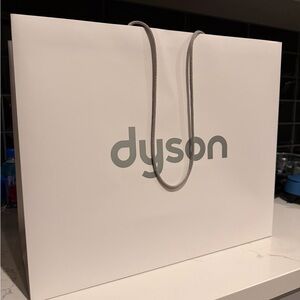 Dyson White and Gray EMPTY Shopping Bag